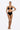 Bikini Emilie fruncido de tiro alto – Negro